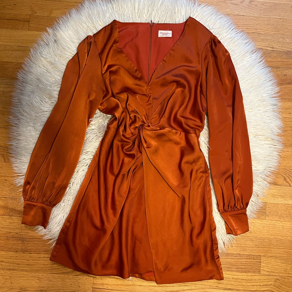 Showpo Rust Orange Mini Dress